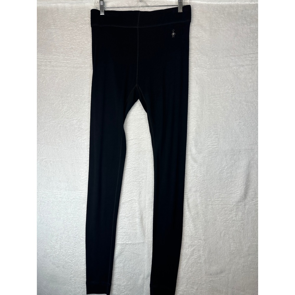 Smartwool Merino Wool Base Layer Leggings Women Large Black Slim Fit